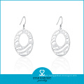 2015 Latest Fashion Silver Diamond Slice Earrings (J-0036-E)